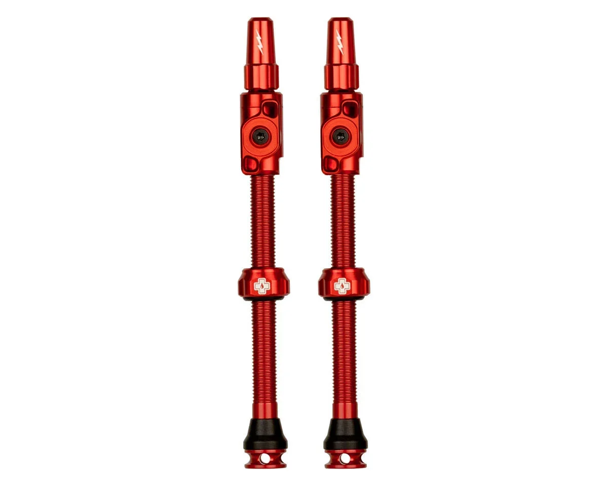 Muc-Off Big Bore Lite Tubeless Valves (Red) (Pair) (2X-Large) (70mm)